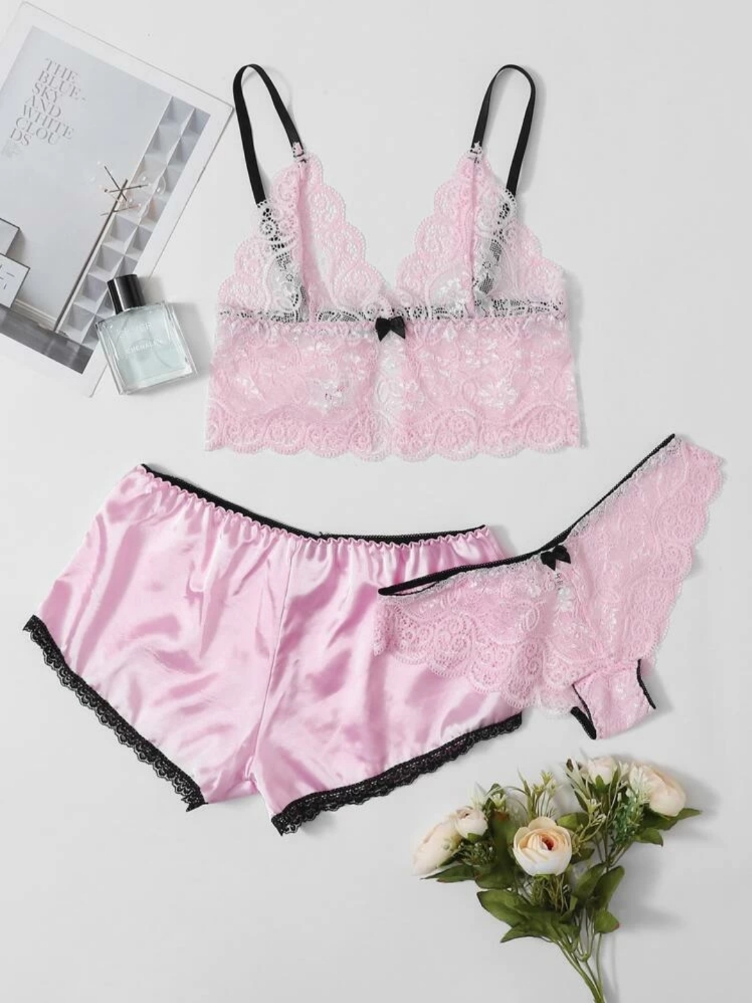 LADIES 3PC LINGERIE